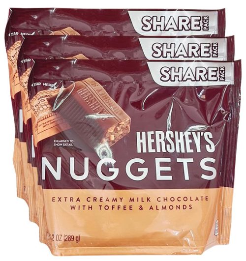 chocolate hersheys nuggets almonds 03 bags