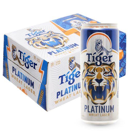 tiger platinum wheat lager beer