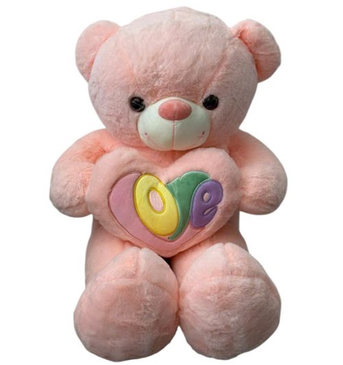 pink teddy bear love heart